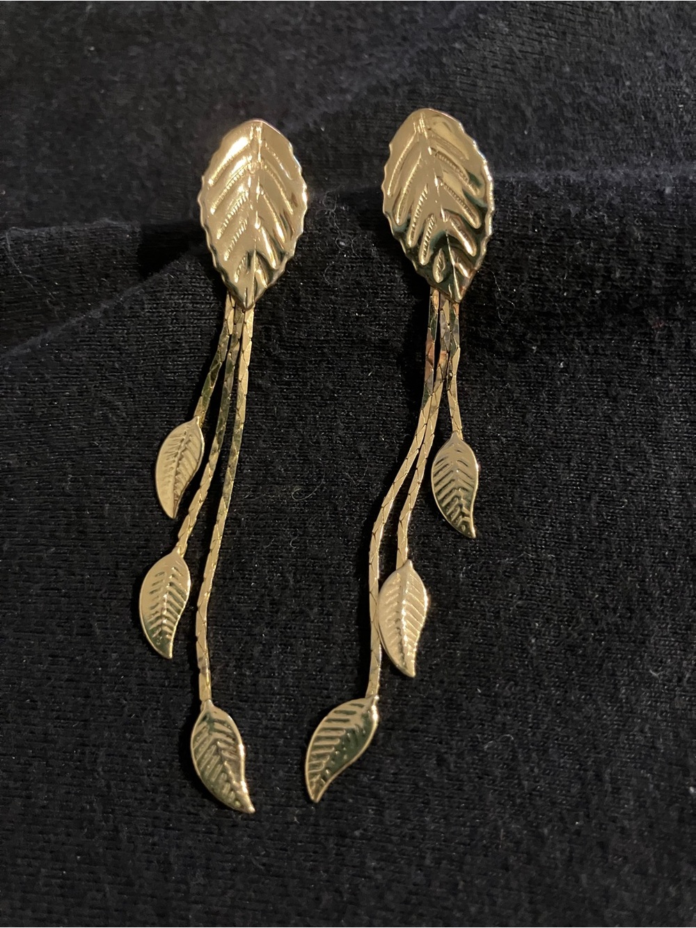Gold Leaf Drop Earrings - Elegant Women’s Jewelry